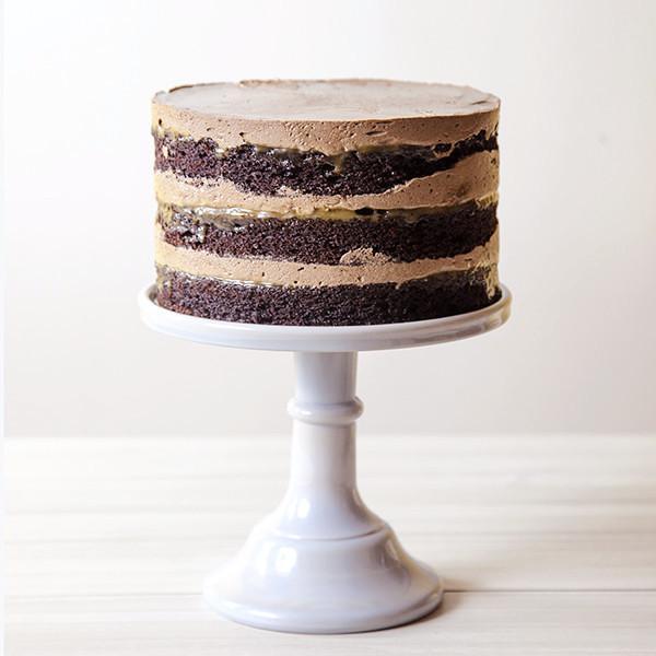 Chocolate Layer Cake with Salted Caramel - Gluten-free - Krumville Bake Shop