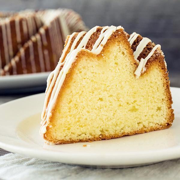 Slice of Lemon Bundt Cake - Gluten free - Krumville Bake Shop