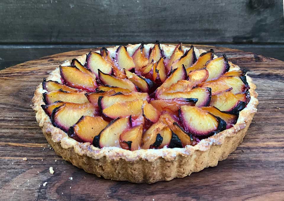 Gluten-free Plum Cardamon Tart