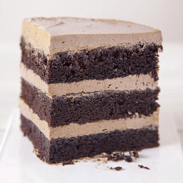 Slice of Chocolate Cake with Salted Caramel - Gluten-free - Krumville Bake Shop