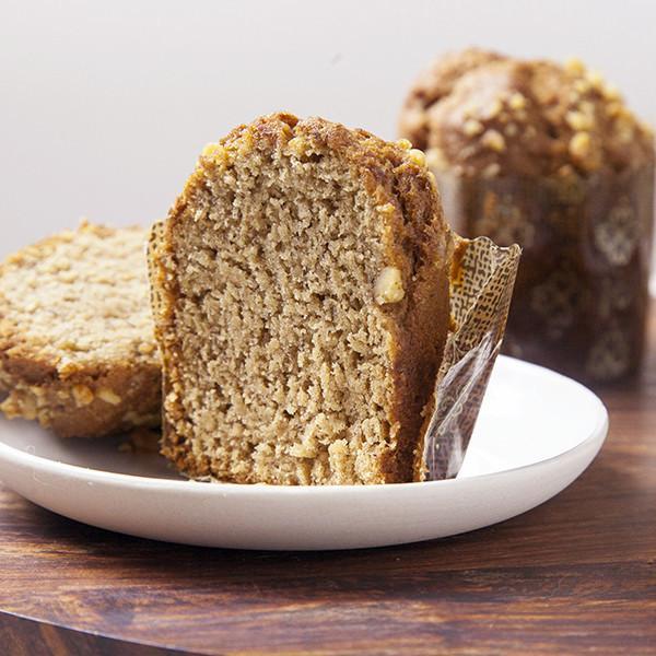 Banana Walnut Muffin cut open- Gluten-free - Krumville Bake Shop