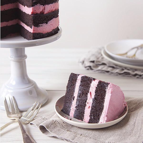 Raspberry Chocolate Cake Slice Gluten-free - Krumville Bake Shop